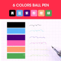 Und Stal 6-Colors in einem multifunktionalen Stift-Werbeballstift für Schulleiter für Schüler